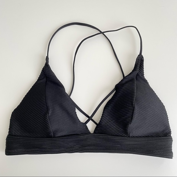 NWOT H&M Ribbed Strappy Triangle Bikini Top - Picture 2 of 5